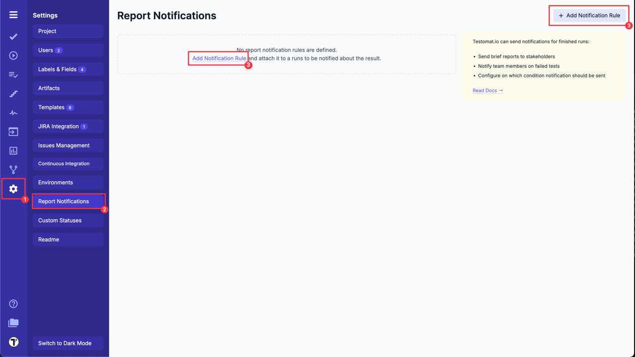 Testomat.io - Notification