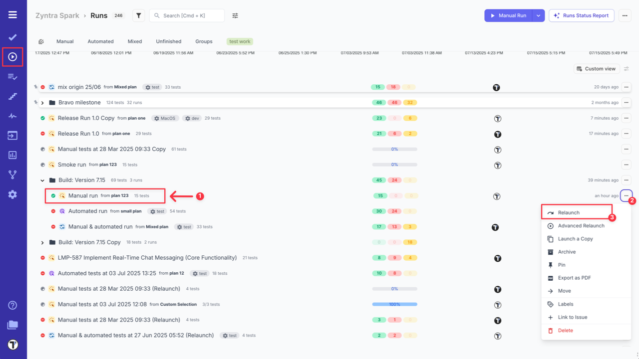 Testomat.io - Relaunch Run